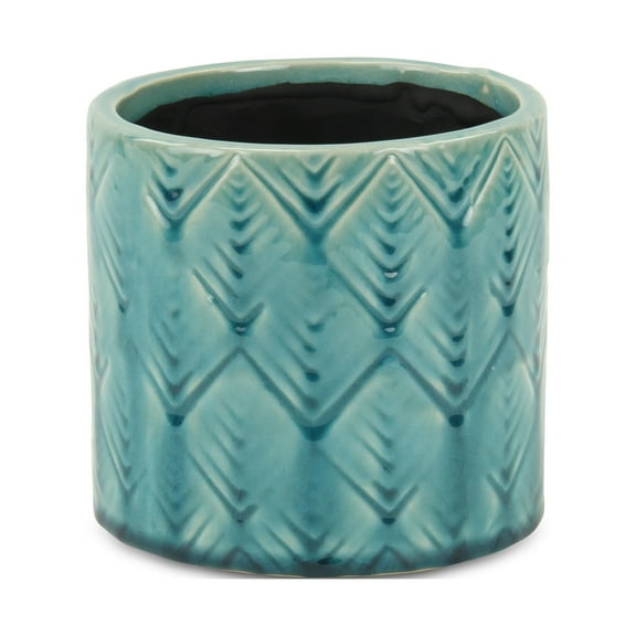 Cheungs 5775M 5.5 x 5.25 in. Arzati Pot, Turquoise