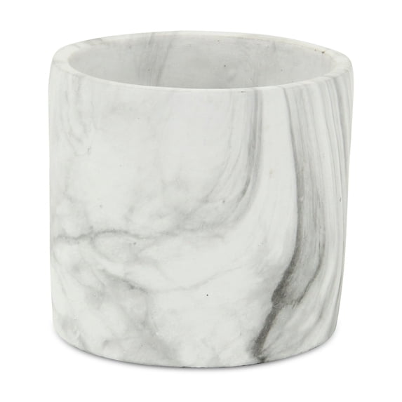 Cheungs Marmoreal White Ceramic Marble Pot Large