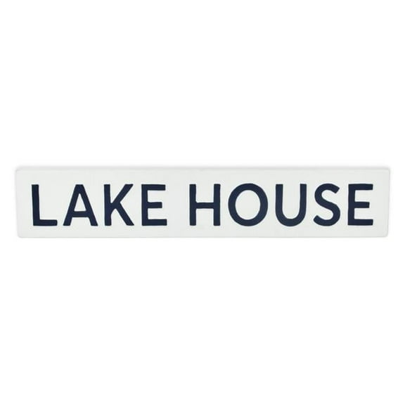 Cheungs 5792WT Roven Horizontal Lake House Sign, Off White