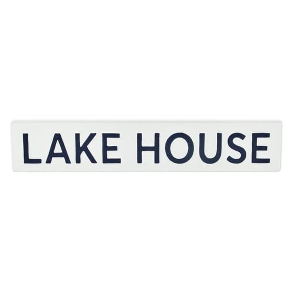 Roven Horizontal "Lake House" Sign - Off White
