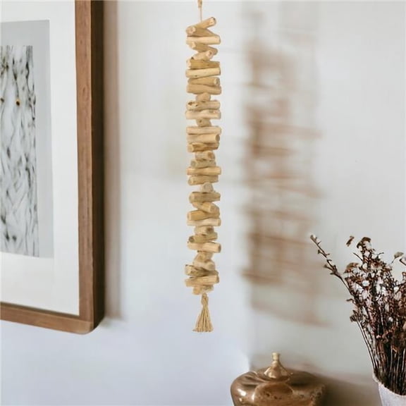 Cheungs 5878 Wistan Hanging Wood Bar Tassel Decor, Large
