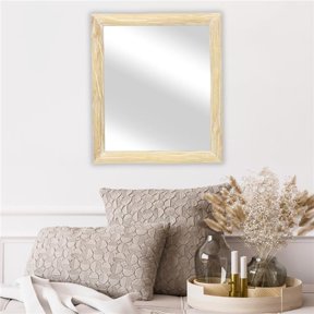 Cheungs 5882 Emmalora Painted Natural Wood Bar Framed Mirror, Whitewash