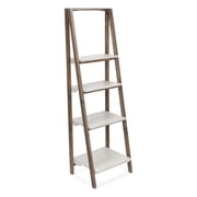 Maison Ferme 4 Tier Foldable Shelf Display with Smooth White Accent