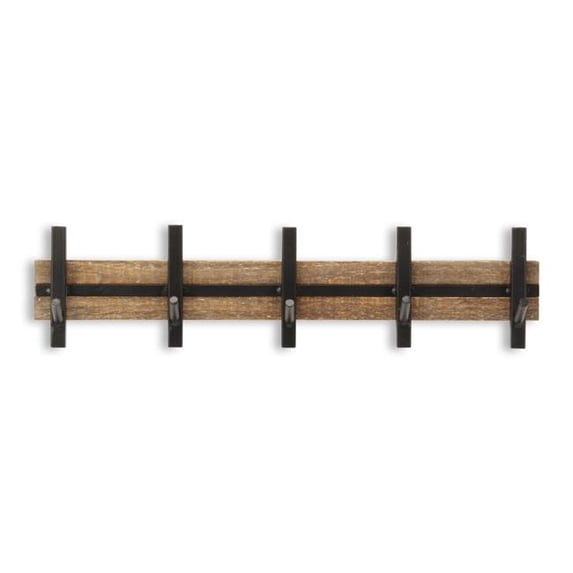 Orionis 5 Hook Modern Coat Rack - Brown