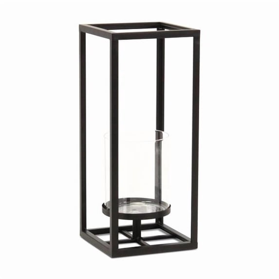 Pembertale Tall Square Black Metal Lantern - Small