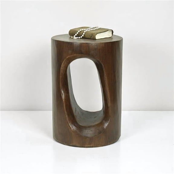 Cheungs 6184 Phaedra 13.75' Round Trunk-Style MGO Side Table with Wood-Grain Texture