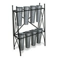 thumbnail image 1 of Cheungs 8 Pot Plant Stand With Galvanized Pots, 1 of 4