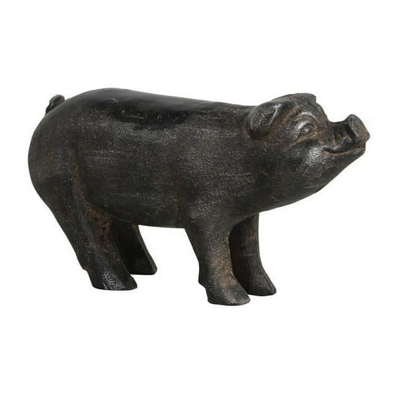 Cheungs Accent Piece Home Decor Cast Iron Standing Pig