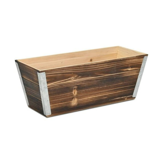 Cheungs 6164BR Cavorn Tapered Rectangular Planter - Brown