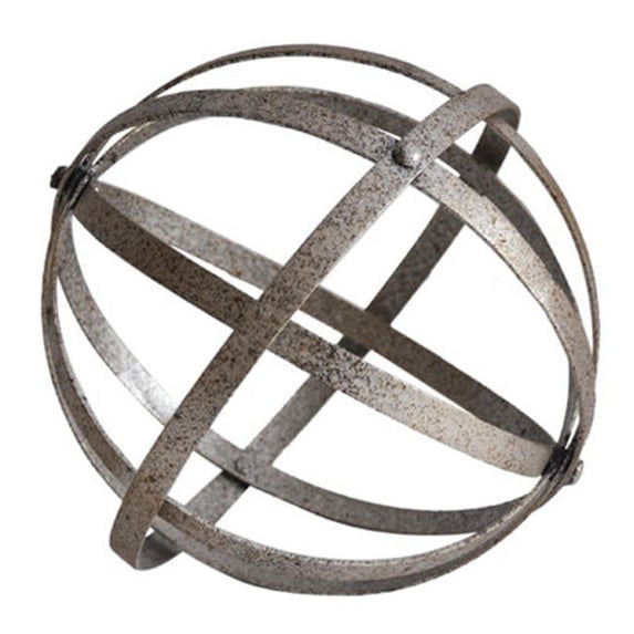 Cheungs Cheung's Handmade and Hand Painted Distressed Metal Folding Orb Decor - 10" Diameter