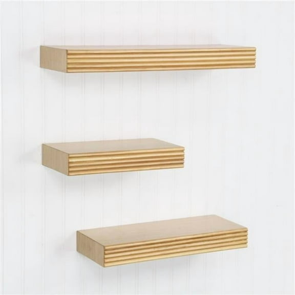 Cheungs 5952-3 Corrabel Ridged Floating Accent Shelves - Set of 3
