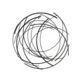 thumbnail image 1 of Denine Small Abstract Round Wall Art - Black, 1 of 6
