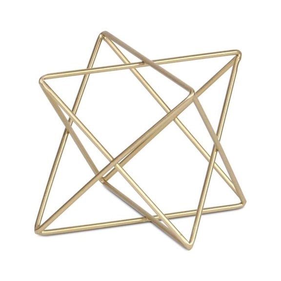 Cheungs 6082GD-S Eclipta Golden Metal Octagram Table Decor - Small