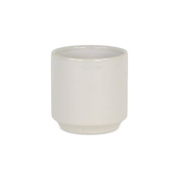 Cheungs Elegora Straight Side Solid Color Ceramic Pot - Off White Small