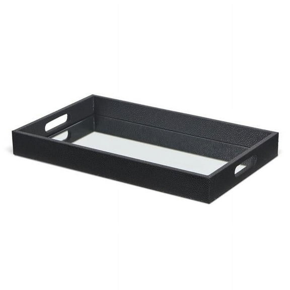 Cheungs Black Raised Bubble Tray With Bevelled Mirror