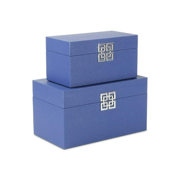 Cheungs Galena "Double Happiness" Navy Blue Shagreen Box Set