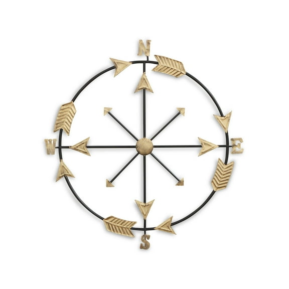 Cheungs Gold And Gray Wall Compass