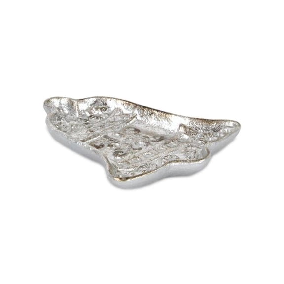 Christmas Bell Cast Silver Gold Catchall Dish