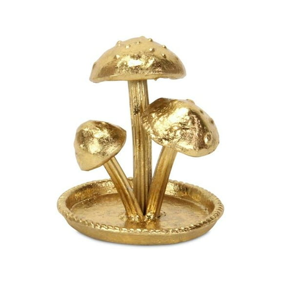 Cheungs 6001 Hareton Cast Iron Golden Mushroom Trio Table Decor