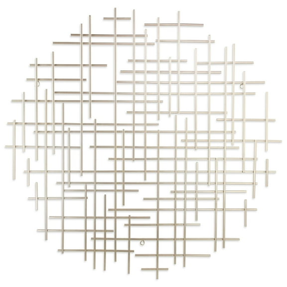 Cheungs Home Accent Large Silver Round Metal Wall Art