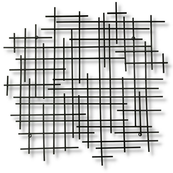 Cheungs Home Accent Small Black Abstract Metal Wall Art