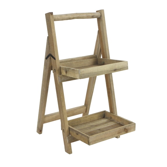 Cheungs Home Collection 2 Tier Wood Folding Shelf