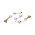 thumbnail image 1 of Cheungs  Kira Silver & White Wood Beaded Garland, 1 of 1