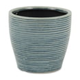 thumbnail image 1 of Cheungs Livia Blue Ceramic Rippled Pot Large, 1 of 5
