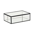 thumbnail image 1 of Lume Glass & Metal Frame Storage Box - Black, 1 of 7