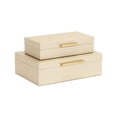 thumbnail image 1 of Cheungs 6059-2GD Mariline Elegant Fish Scale Pattern Rectangular Storage Box Set, Gold, 1 of 1