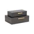 thumbnail image 1 of Cheungs 6059-2NB Mariline Elegant Fish Scale Pattern Rectangular Storage Box Set, Navy Blue, 1 of 1