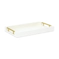 thumbnail image 1 of Cheungs 6058CH Mariline Elegant Fish Scale Pattern Rectangular Tray & Gold Handles, Champagne, 1 of 1