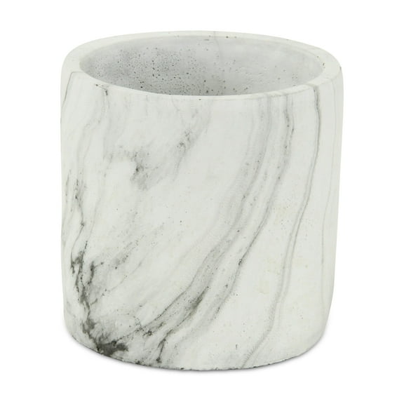 Cheungs Marmoreal White Ceramic Marble Pot Extra Large