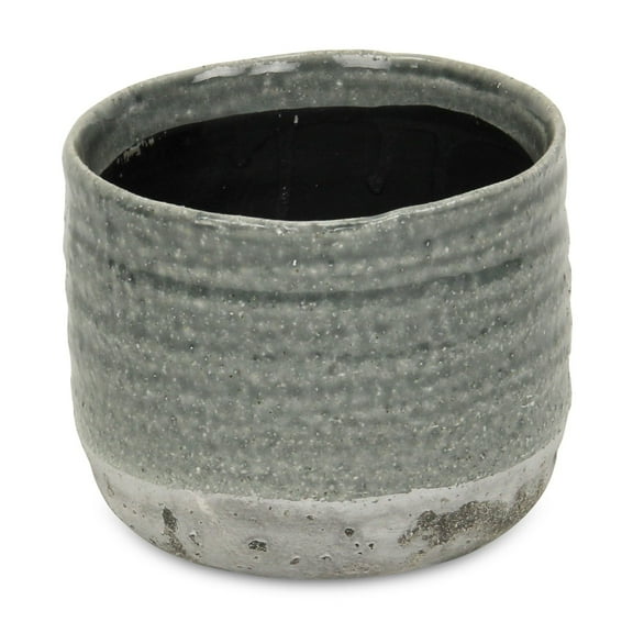 Cheungs Medea Gray Ceramic Two-toned Round Pot Medium