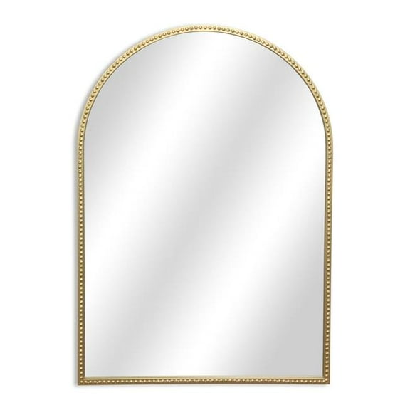 Cheungs 6101GD Nuvelle Curve Top Gold Metal Framed Wall Mirror