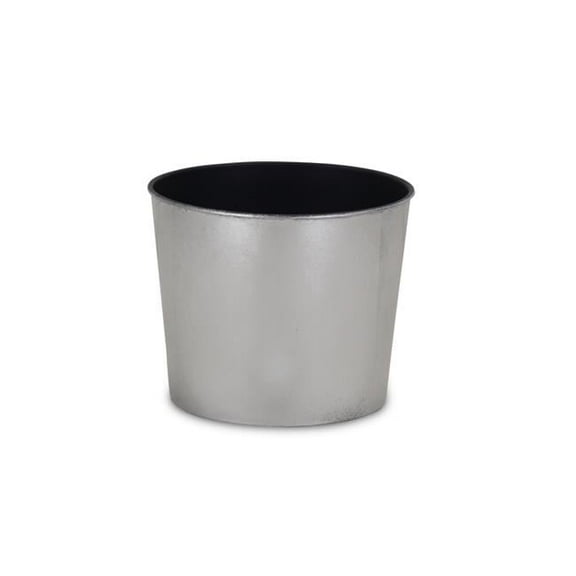 Cheungs PP-102SV 7 in. Round Tapered Recycled Plastic Planter, Silver