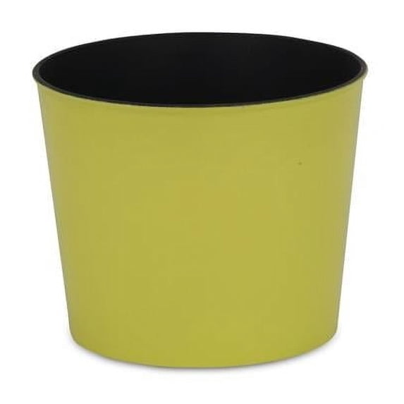 Cheungs PP-102Y 7 in. Round Tapered Recycled Plastic Planter, Yellow