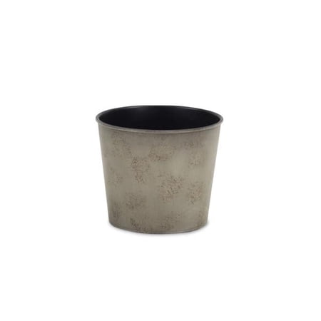 Cheungs PP-104LG 6 in. Round Tapered Recycled Plastic Planter, Light Gray