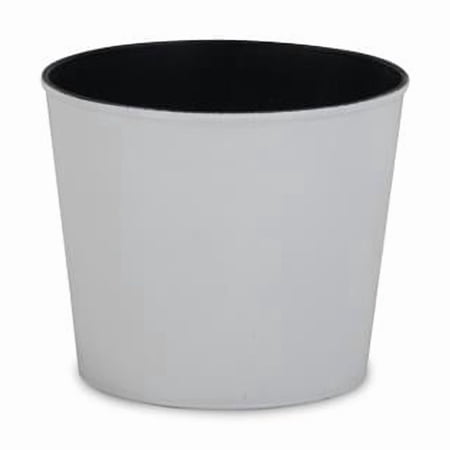 Cheungs PP-104WT 6 in. Round Tapered Recycled Plastic Planter, White