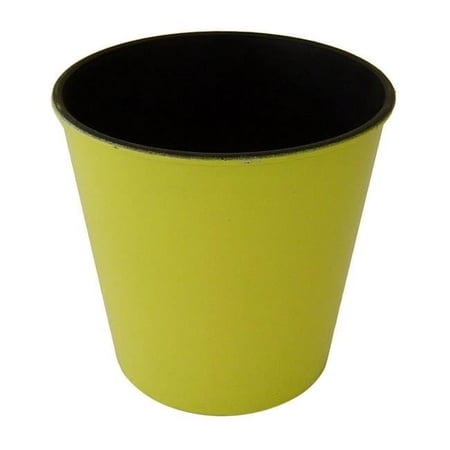 Cheungs PP-105Y 5.25 in. Round Tapered Recycled Plastic Planter, Yellow