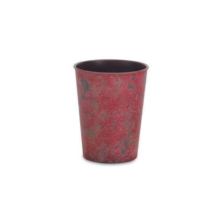 Cheungs PP-106RR 5 in. Round Tapered Recycled Plastic Planter, Rustic Red