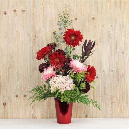 Cheungs PP-106SR 5 in. Round Tapered Recycled Plastic Planter, Shiny Red