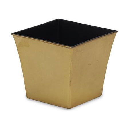 Cheungs PP-110GD 6.5 in. Square Planter with A Tapered Body - Gold