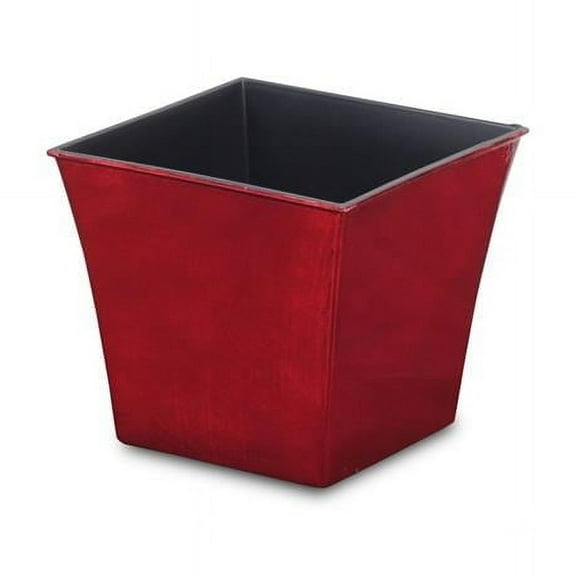 Cheungs PP-110SR 6.5 in. Round Planter with A Tapered Body - Shiny Red