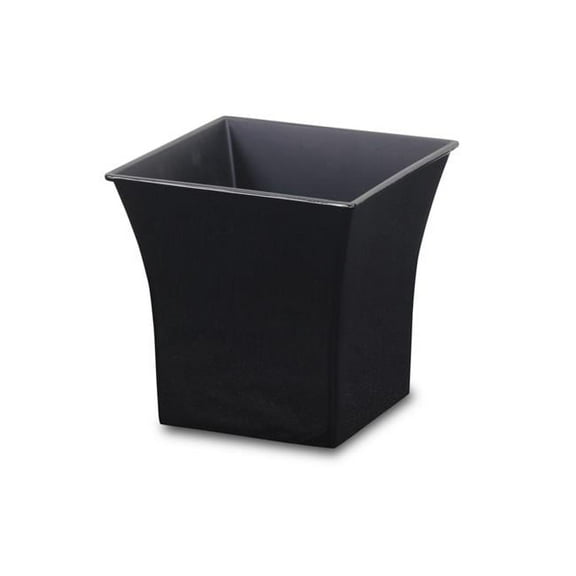 Cheungs PP-111BK 7.25 in. Square Planter with A Tapered Body - Black