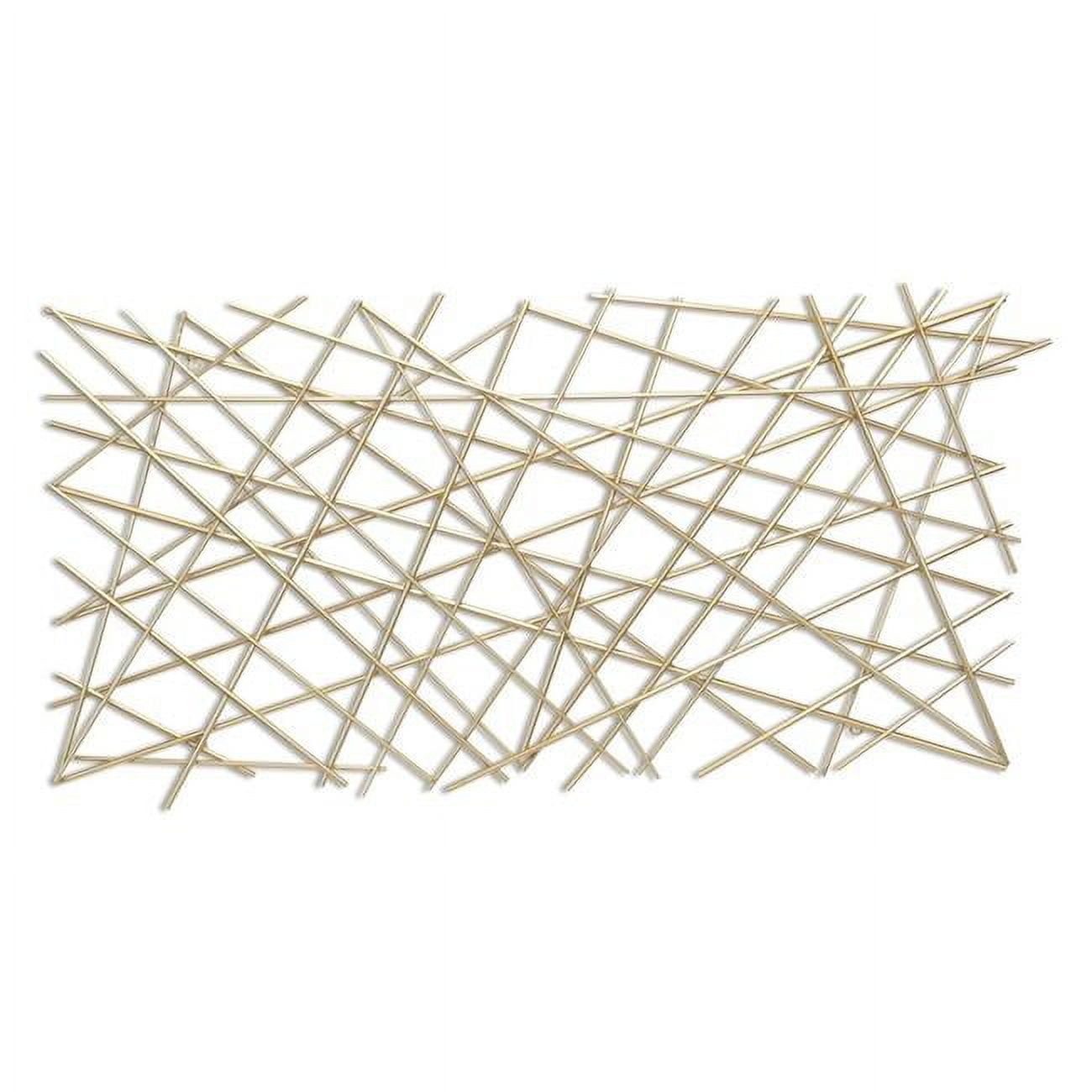 Polaris Gold Linear Metal Abstract Wall Art, 48.5" x 24.5"