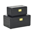 thumbnail image 1 of Sable Set of 2 Boxes with Gold Handles - Black, 1 of 10