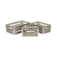 thumbnail image 1 of Cheungs Slatted Wood 3 Piece Crate Set, 1 of 4