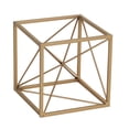 thumbnail image 1 of Cheungs Small Decorative Golden Cube With Abstract Center Design, 1 of 3