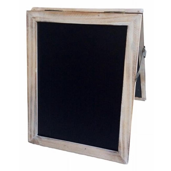 Cheungs Cheung's Small Distressed Double Sided Wood Frame A-Stand Chalkboard with Side Hinges - Brown